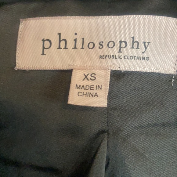 Black philosophy jacket, suade like feel xsmall - Picture 2 of 3